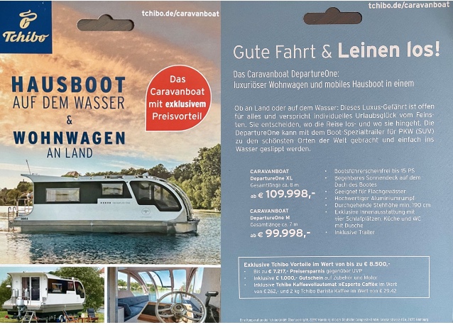 Caravanboat Angebot